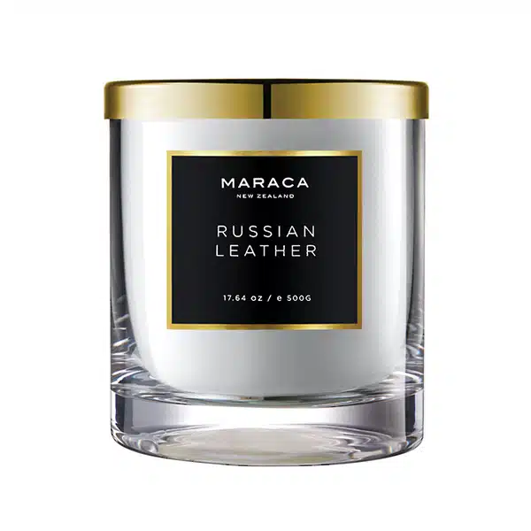 Maraca Russian Leather Candle 500g